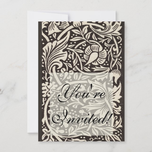 Invitation Papier peint floral Narcisse William Morris (Devant)