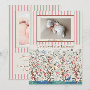 Invitation Papier peint nursery florale de style Chinois et c