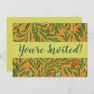 Invitation Papier peint Vintage Orange Tree Motif Art Nouveau