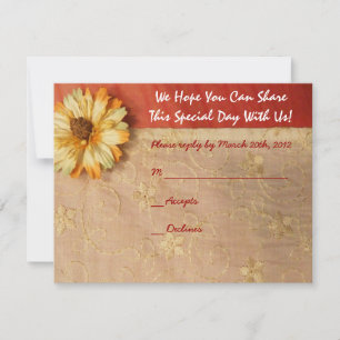 Invitation Papier Pétales Orange Fleurs Bat mitzvah Invitatio