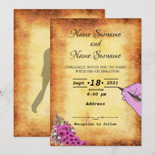 Invitation papier vintage