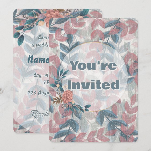 Invitation Papiers Cadeaux Abstraits 8 (Devant / Derrière)