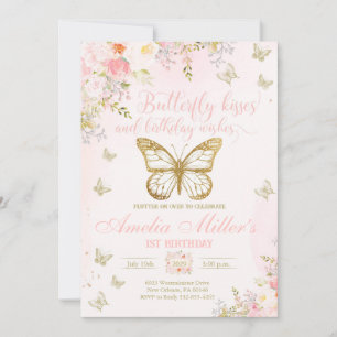 Invitation Papillon 1er anniversaire, Filles 1er anniversaire