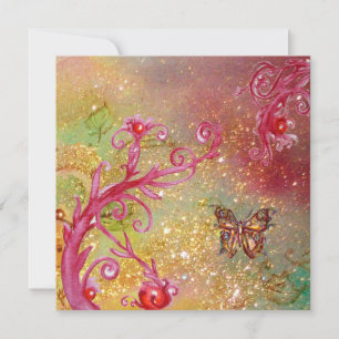 Invitation PAPILLON À PAILLETTES 2 , Élégante fête de mariage