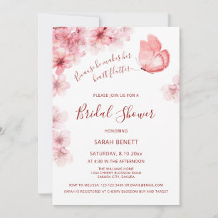 Invitation Papillon Aquarelle   Enterrement de vie de jeune f
