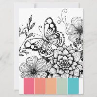 Papillon Art Card Théorie de la couleur éducative