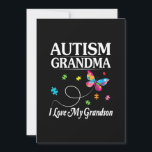 Invitation Papillon Autisme Grand-mère I Love My Grandson Awa<br><div class="desc">Papillon Autisme Grand-mère I Love My Grandson Award</div>