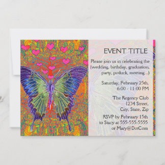 Invitation Papillon coloré