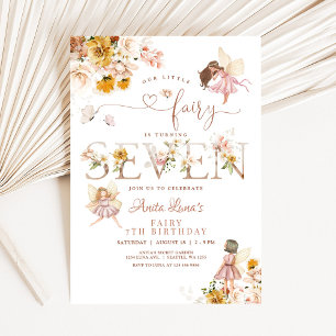 Invitation Papillon de fée Magique Anniversaire Fleur des cha