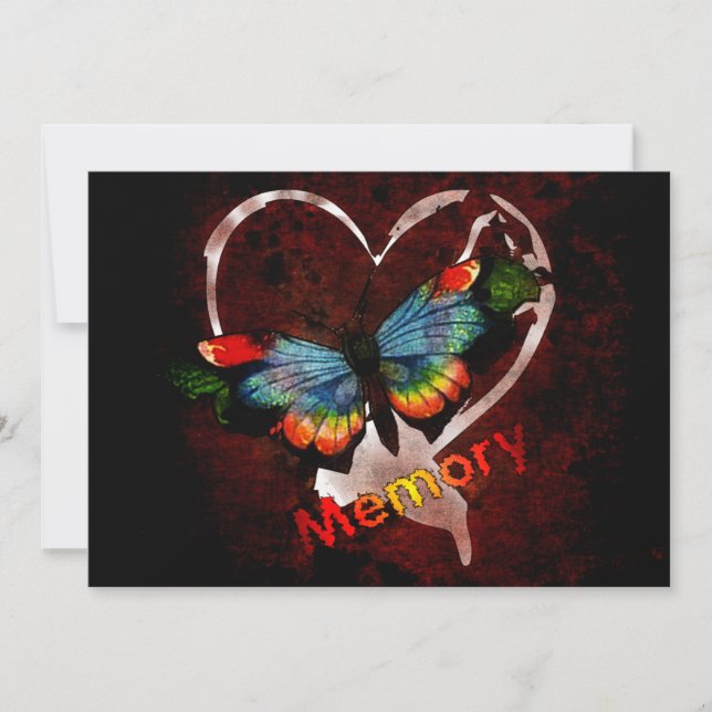 Invitation Papillon de mémoire (Devant)
