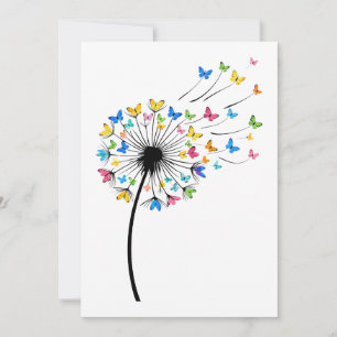 Invitation Papillon de pissenlit en vol