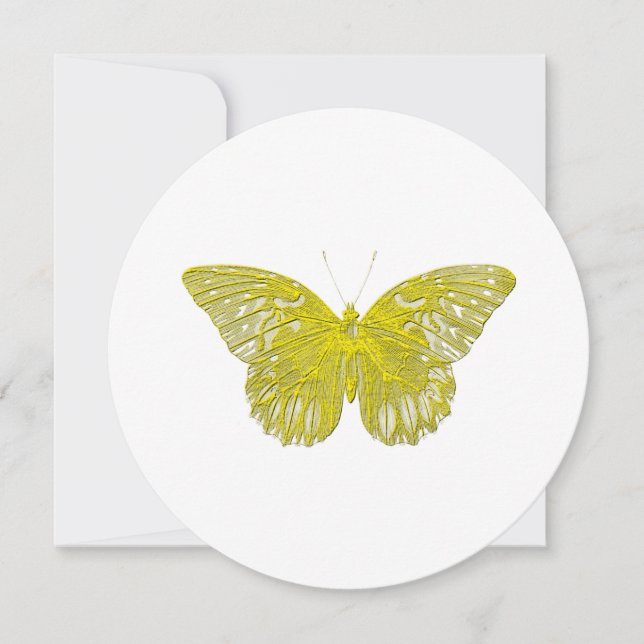 Invitation Papillon de style Letterpress (Devant)