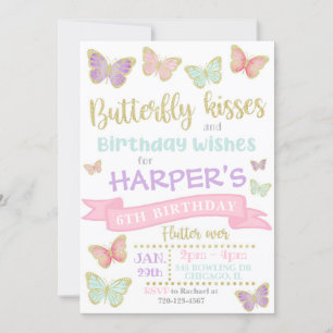 Invitation papillon Invitation d'anniversaire pa
