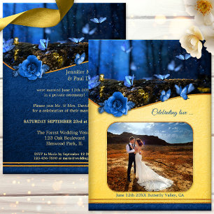 Invitation Papillon magique Votre Photo Post Mariage