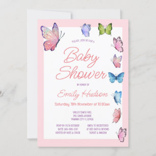 Invitation papillon modifiable