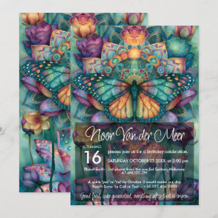 Invitation Papillon Monarque Conception d'amant d'animaux c