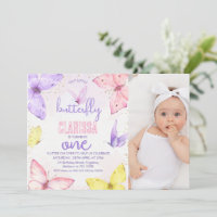 Papillon photo multicolore moderne 1er anniversair
