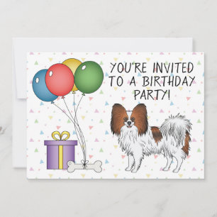 Invitation Papillon Sable Rouge Chien Mignon et Heureux - Ann