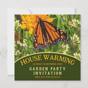 Invitation Papillon sur Flower Garden House Party