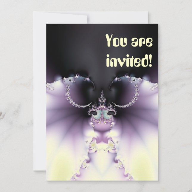 Invitation Papillon Violet (Devant)