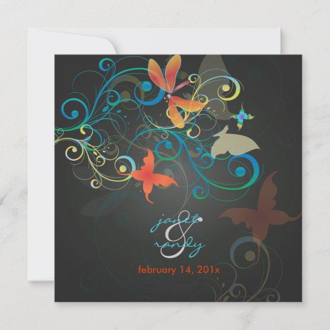 Invitation Papillonnant.. libellule+papillons+tourbillons (Devant)