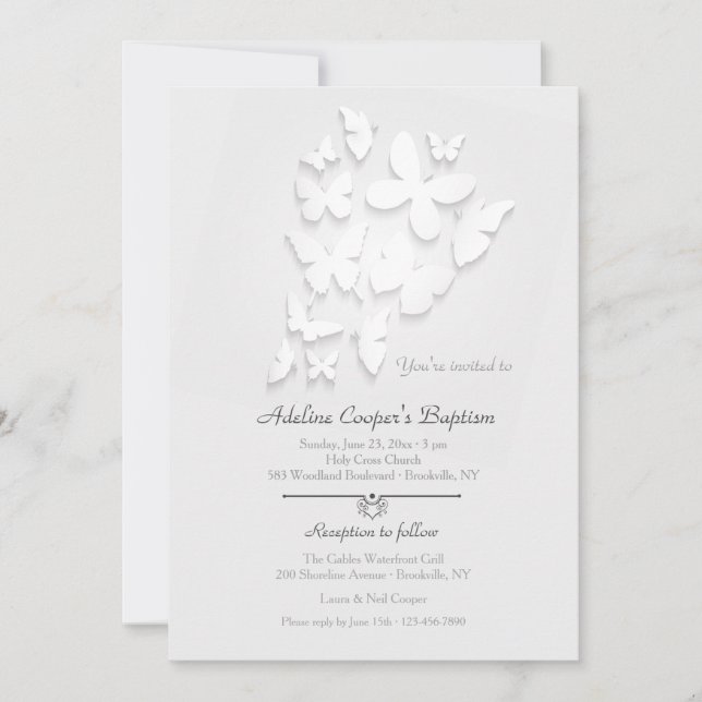 Invitation Papillons de Papier (Devant)