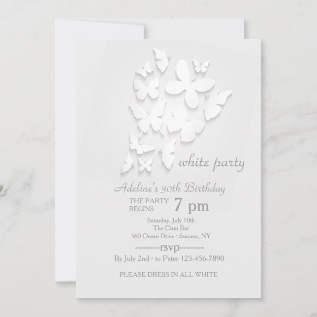 Invitation Papillons de Papier (Devant)