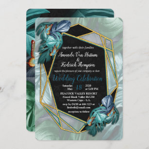 Invitation Papillons du Paradis/Tropical Turquoise Splash