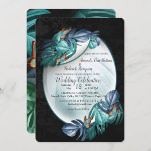 Invitation Papillons du Paradis/Tropical Turquoise Splash