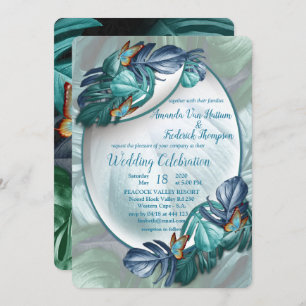 Invitation Papillons du Paradis/Tropical Turquoise Splash