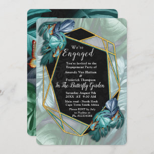 Invitation Papillons du Paradis/Tropical Turquoise Splash