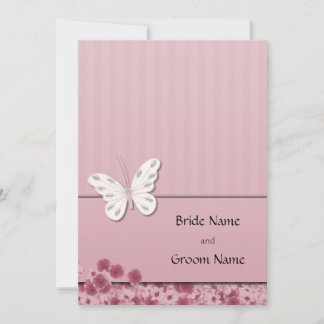 Invitation Papillons Et Fleurs