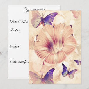 Invitation Papillons et Lilly