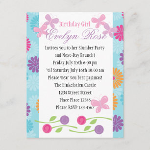 Invitation Papillons et Roses