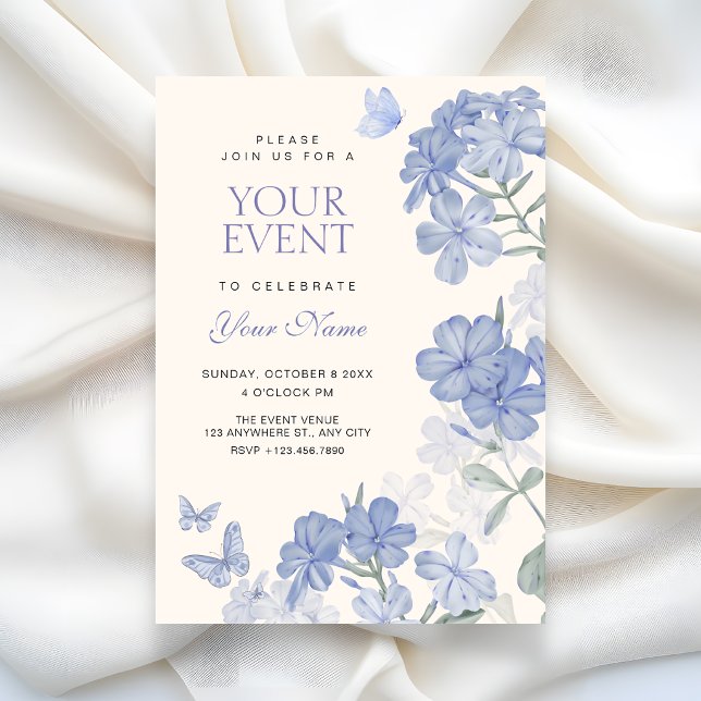 Invitation papillons floraux (Créateur téléchargé)