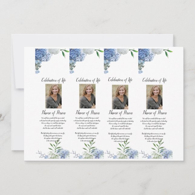 Invitation Papillons Roses roses Signets funéraires (Devant)