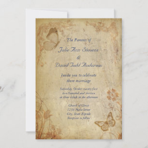 Invitation Papillons vintages