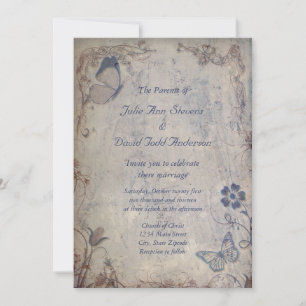 Invitation Papillons vintages