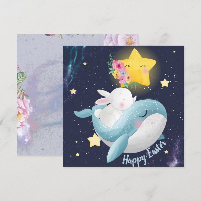 Invitation Pâques adorables (Devant / Derrière)