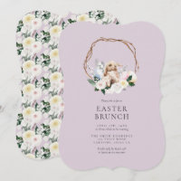 Pâques Brunch Floral Bunny Wreath