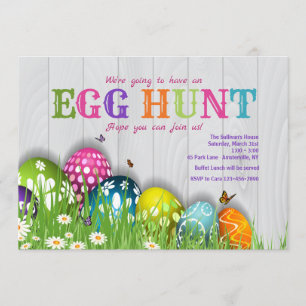 Invitation Pâques dans l'invitation de jardin