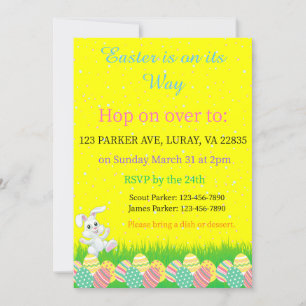 Invitation Pâques est sur le chemin de l'invitation