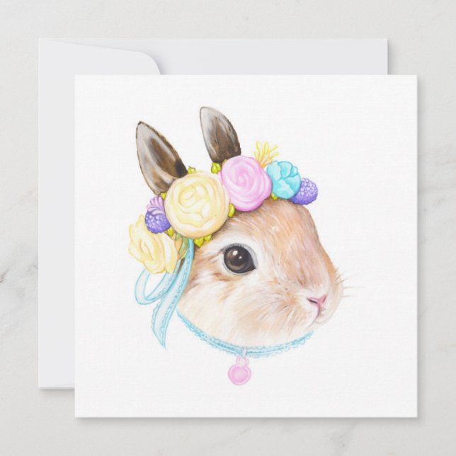 Invitation Pâques mignonnes (Devant)