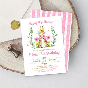 Invitation Pâques Peter Rabbit Bunny Girl Anniversaire Invita