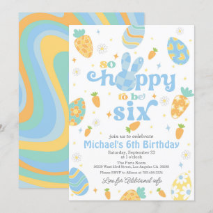 Invitation Pâques si chanceux d'être six garçon Anniversaire