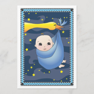Invitation Paquet de cigogne de la livraison spéciale de baby