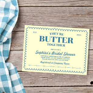 Invitation Paquet Vintage Jaune Beurre pour Enterrement de Vi
