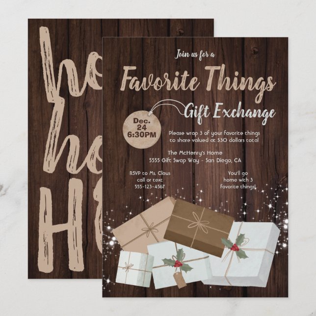 Invitation paquets de paquets d'échange de navigateurs Favori (Devant / Derrière)