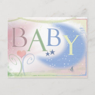 invitation par carte postale baby shower