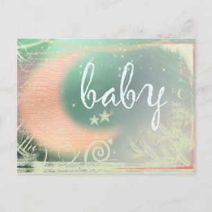 invitation par carte postale baby shower